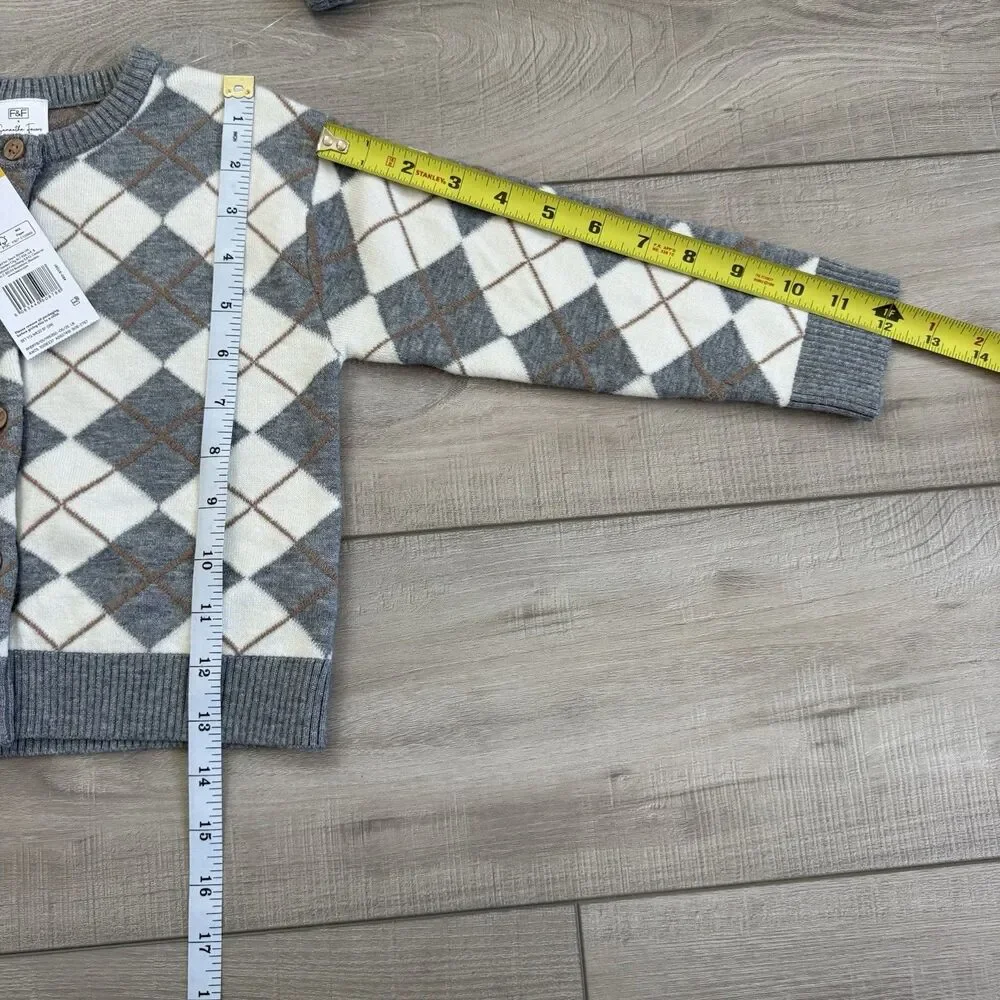 F&F x Samantha Faiers Argyle Cardigan and Skirt 2-Piece‎ Set 3-4 Years, new